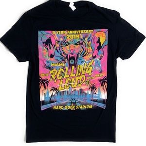 Rolling Loud Miami 2019 Rap Tee Tour Shirt Size L